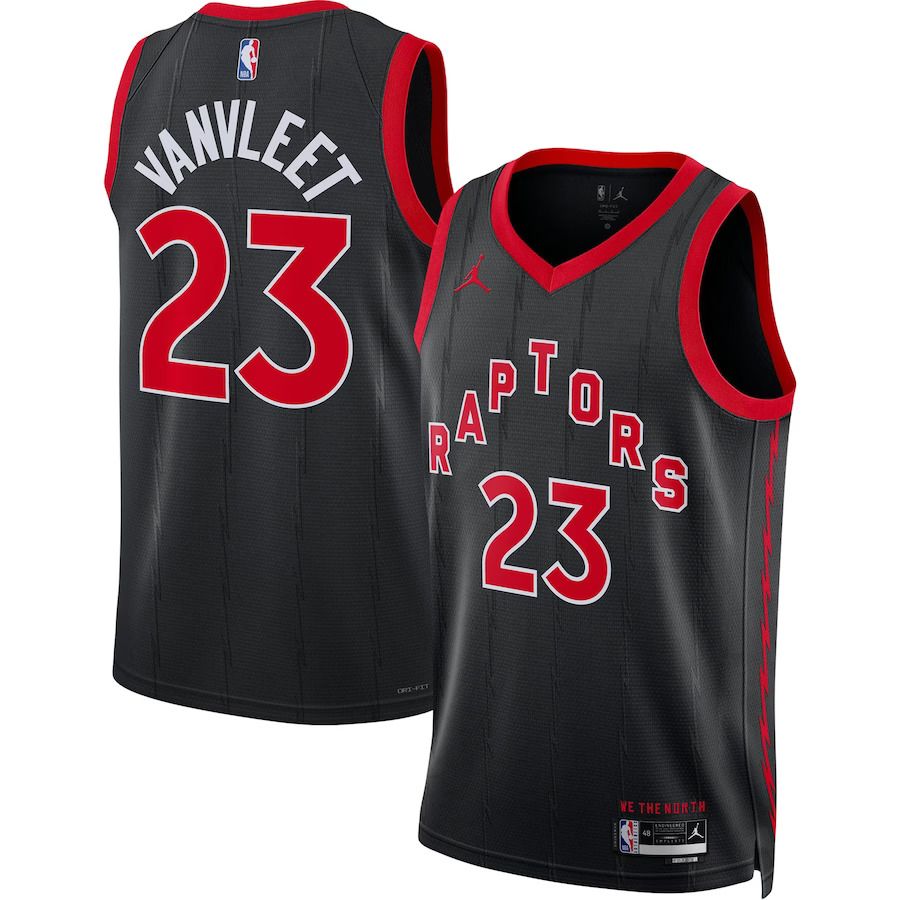 Men Toronto Raptors 23 Fred VanVleet Jordan Brand Black 2022-23 Statement Edition Swingman NBA Jersey